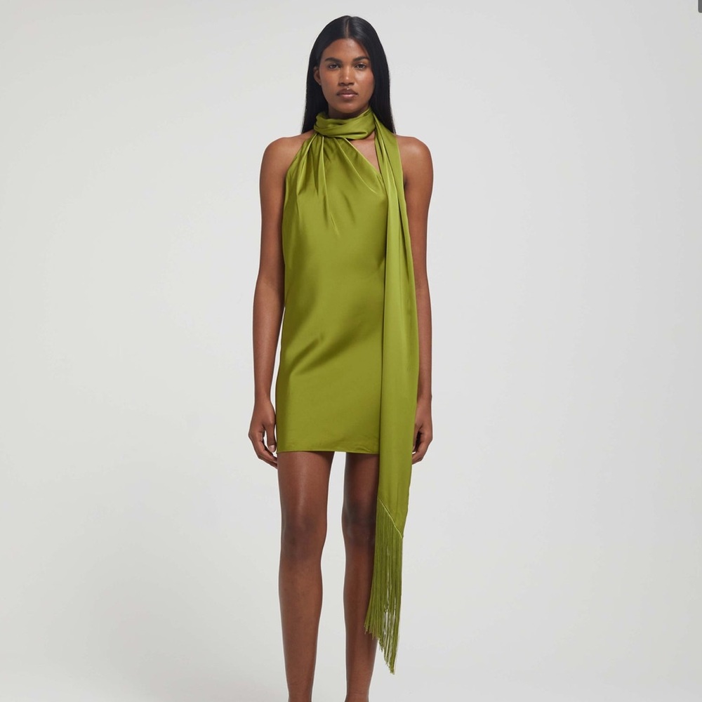 Rat & Boa Serafia Green Scarf Mini Dress